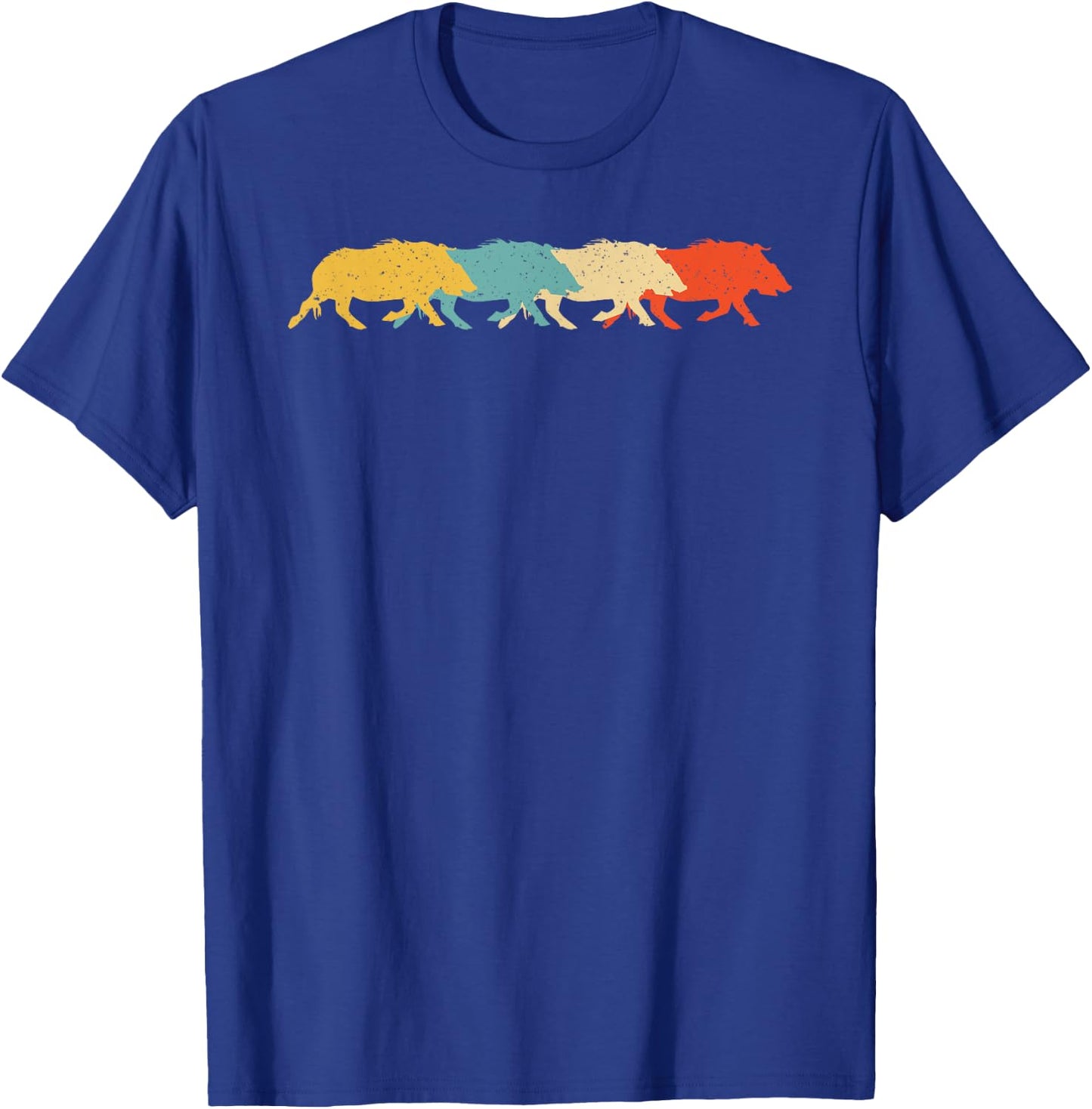 Boar Vintage Retro Pig Hog Tusk Lover 60s 70s Gift T-Shirt - T-Shirt | Royal
