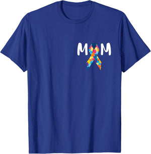 Autism Mom Support Awareness Autistic Parents Gifts T-Shirt - T-Shirt | Royal