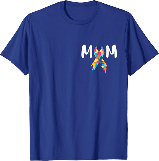 Autism Mom Support Awareness Autistic Parents Gifts T-Shirt - T-Shirt | Royal