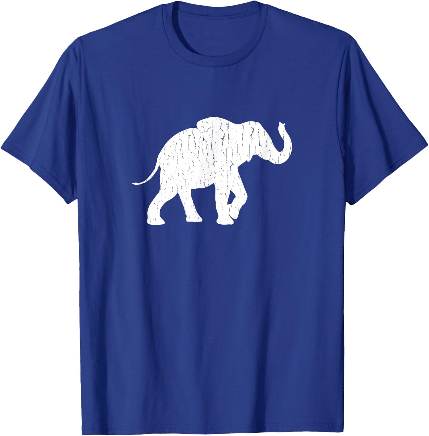 Distressed Elephant Silhouette T-Shirt - T-Shirt | Royal