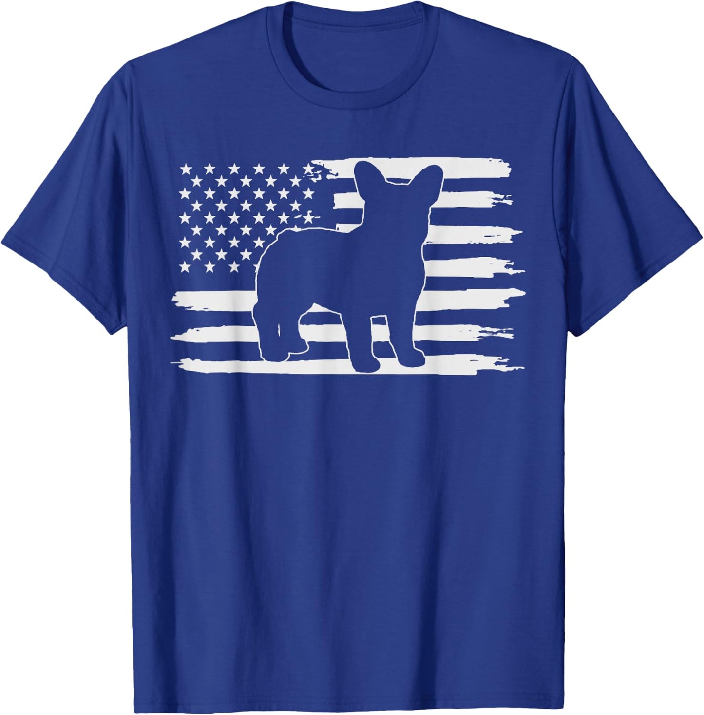 Frenchie Shirt French Bulldog 4th of July Kids Men T-Shirt - T-Shirt | Royal