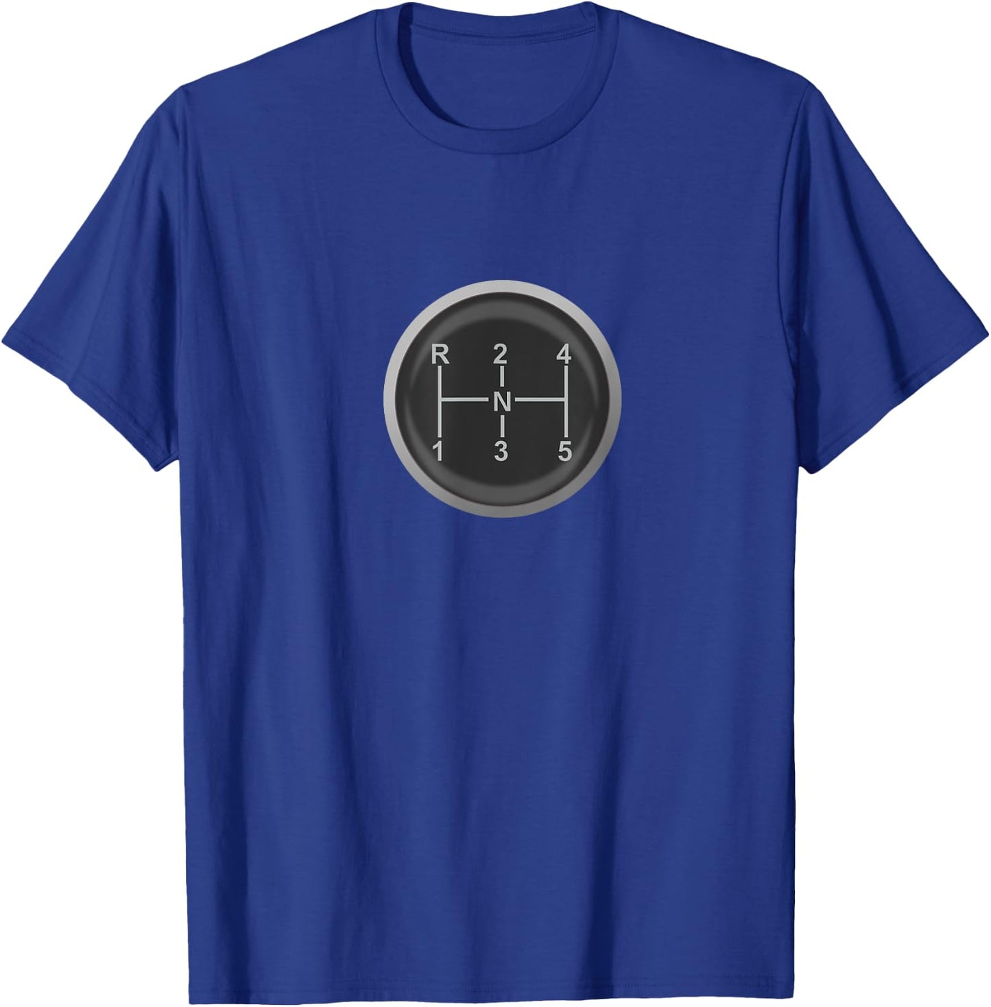 5 Speed Manual Transmission Dogleg Gear Shift Pattern Car T-Shirt - T-Shirt | Royal
