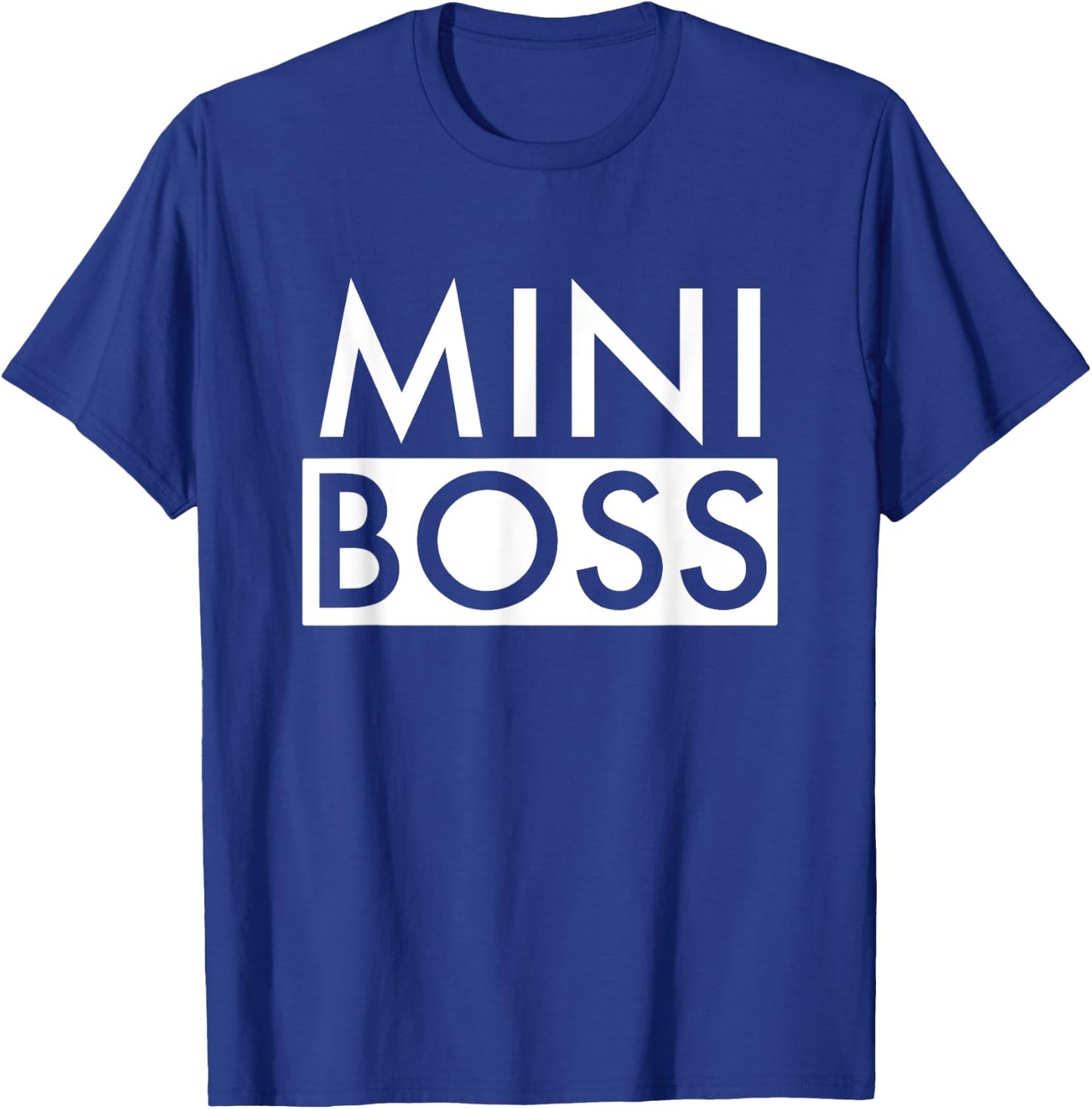 Mini Boss Matching Family Portrait Son Daughter Kid T-Shirt - T-Shirt | Royal