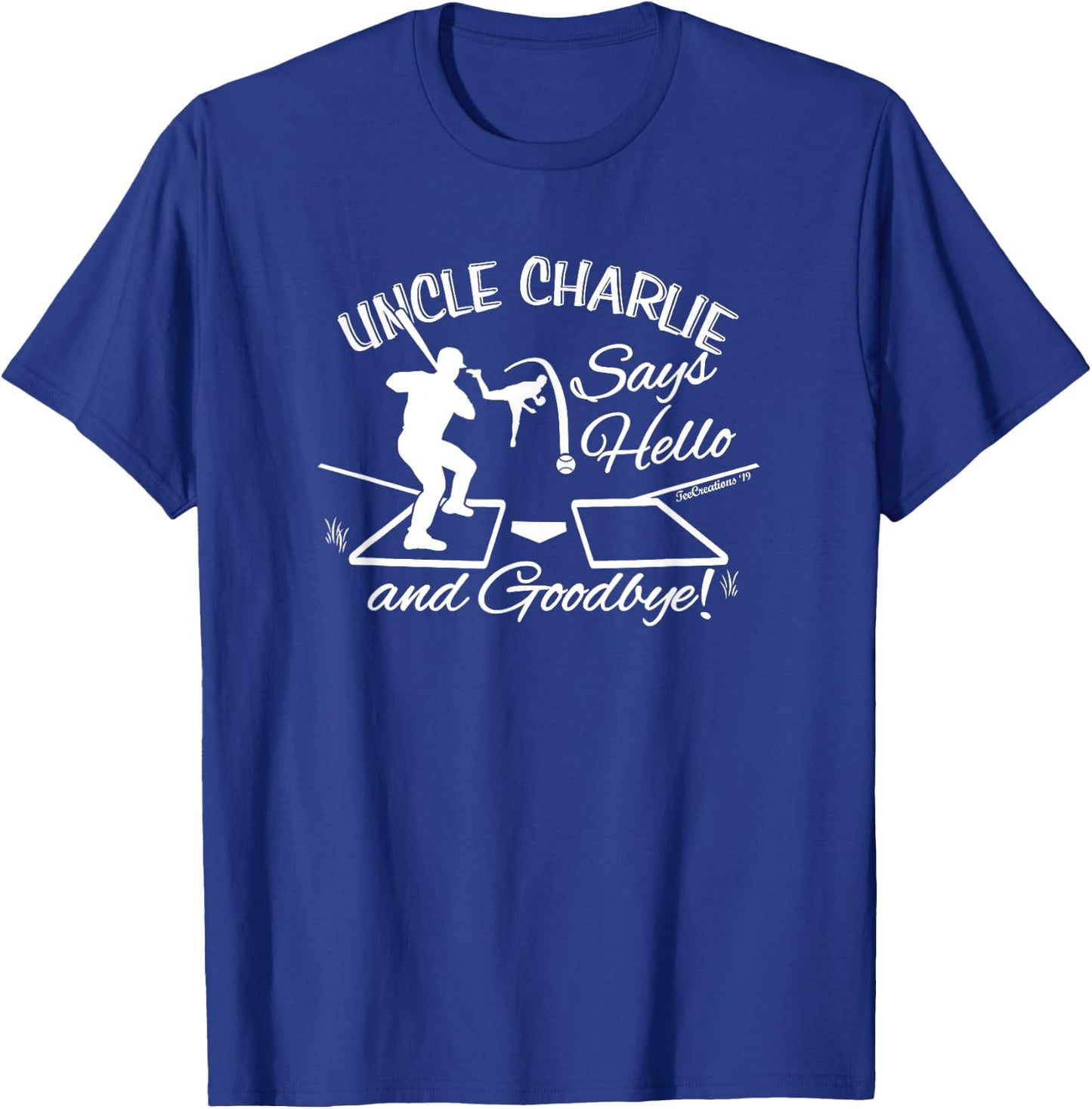 Pitching Curveball Funny Uncle Charlie Baseball Lingo T-Shirt - T-Shirt | Royal