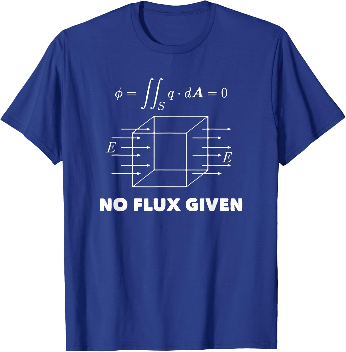 Physics No Flux Given Physics Science T-Shirt - T-Shirt | Royal