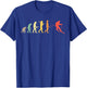 Retro Skiing Evolution Gift Skiers T-Shirt - T-Shirt | Royal