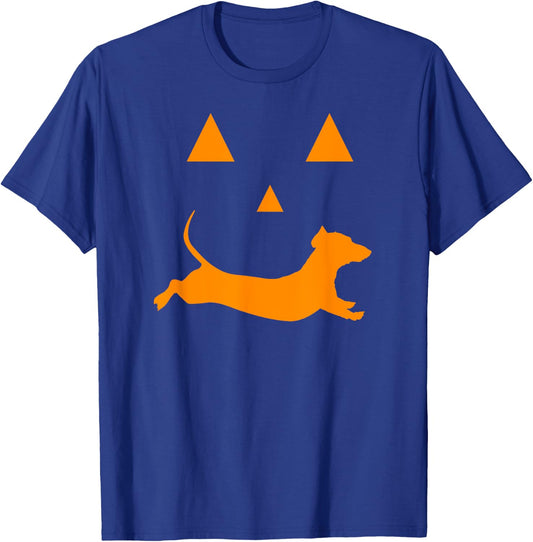 Halloween Pumpkin Dachshund Jack-o-Lantern Costume T-Shirt - T-Shirt | Royal