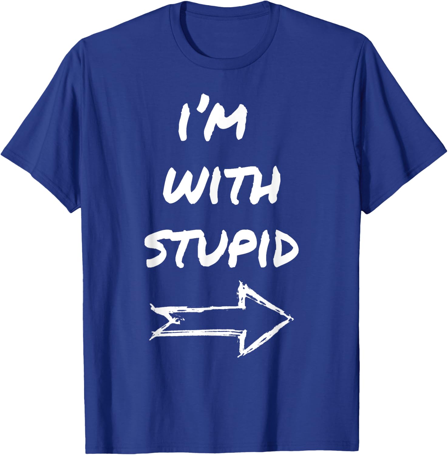 I'm With Stupid Funny Couples T-Shirt - T-Shirt | Royal