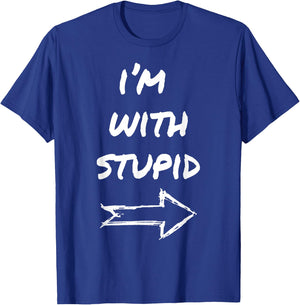 I'm With Stupid Funny Couples T-Shirt - T-Shirt | Royal