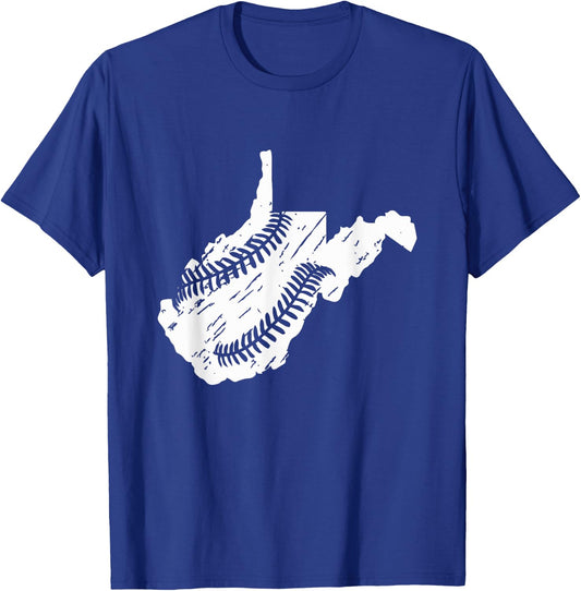 West Virginia Baseball Laces , women, kids T-Shirt - T-Shirt | Royal