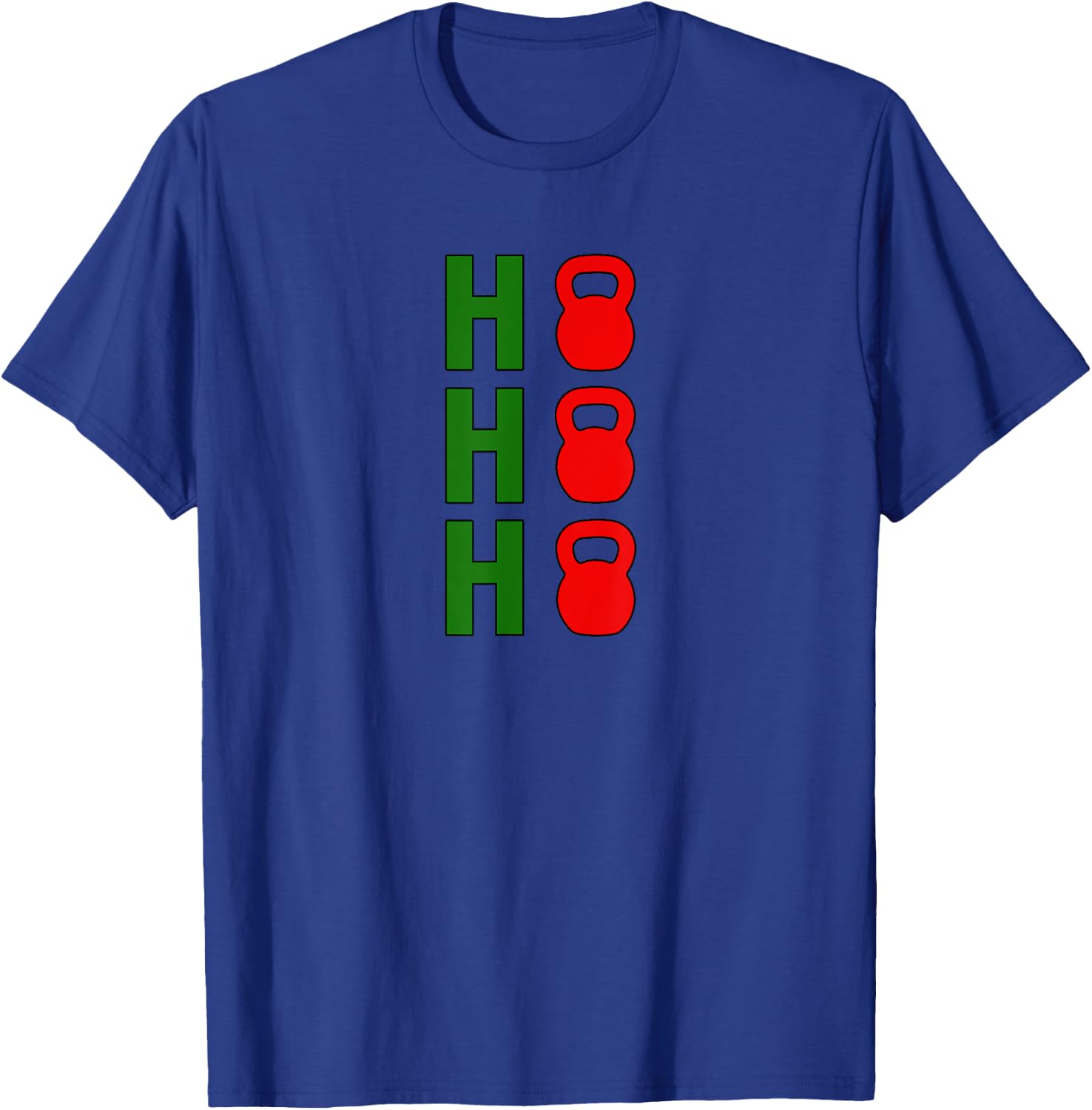 Ho Ho Ho Kettlebell Christmas Workout T-Shirt - T-Shirt | Royal