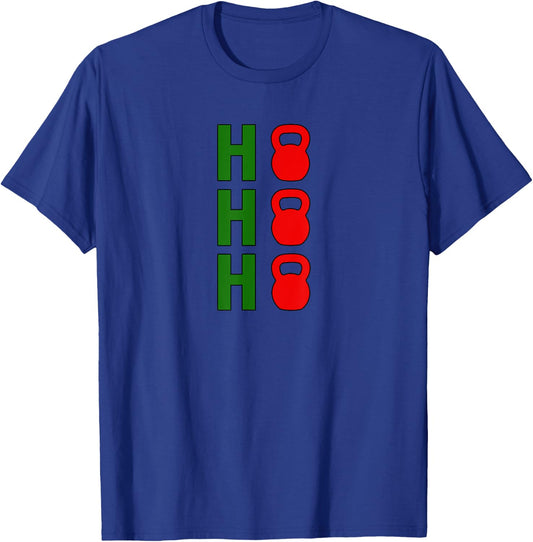 Ho Ho Ho Kettlebell Christmas Workout T-Shirt - T-Shirt | Royal
