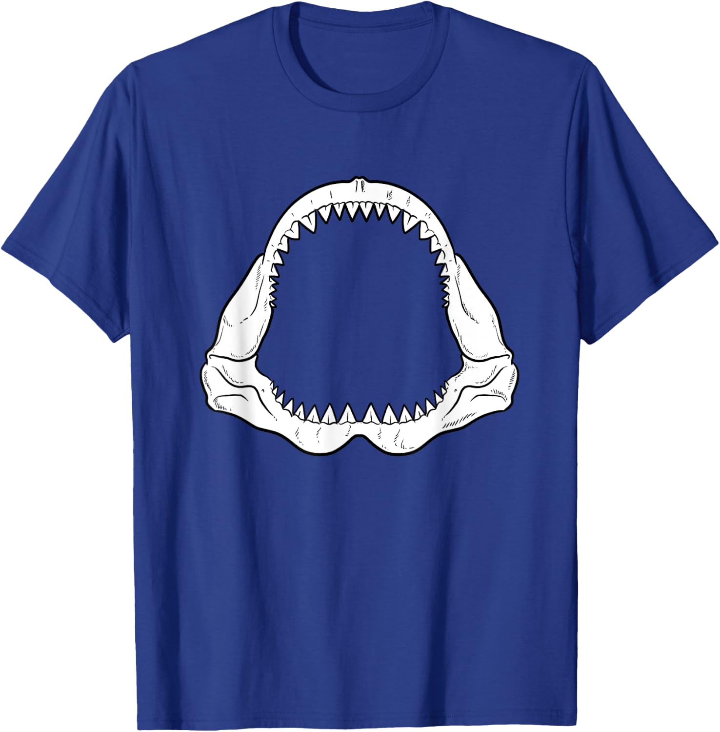 Open Shark Jaws, Bones and Teeth T-Shirt - T-Shirt | Royal