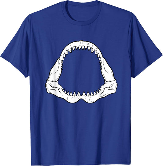 Open Shark Jaws, Bones and Teeth T-Shirt - T-Shirt | Royal
