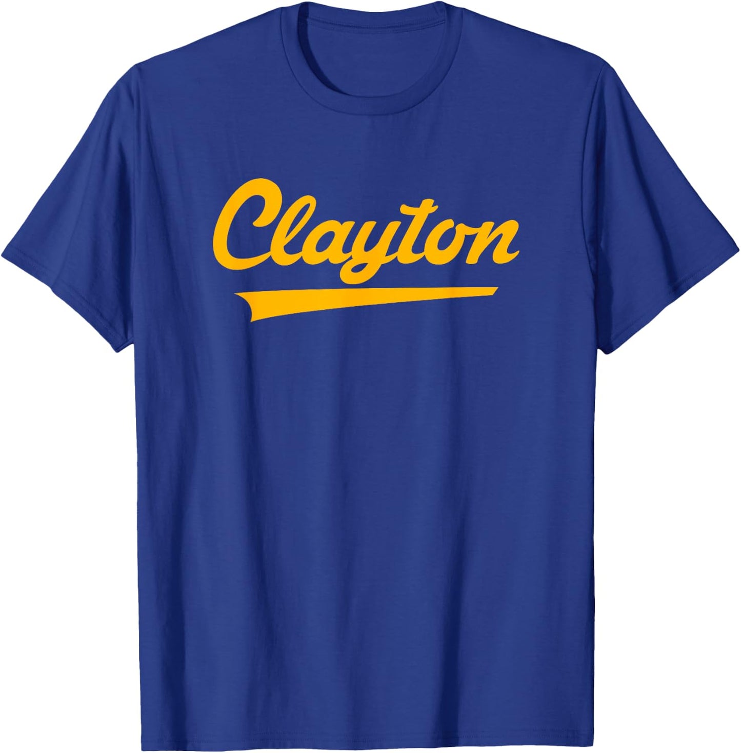 Clayton High School Vintage Swoosh T-Shirt - T-Shirt | Royal