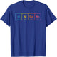 Periodic Table of Elements Rainbow Unicorn T-Shirt - T-Shirt | Royal