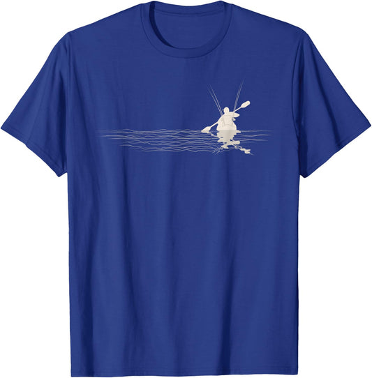 Kayak Fishing Graphic Kayak Anglers Kayaking Fisherman T-Shirt - T-Shirt | Royal