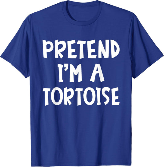 Pretend I'm A Tortoise Matching Costume Lazy Easy Halloween T-Shirt - T-Shirt | Royal
