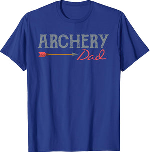 Archery Archer Dad Target Proud Parent Bow Arrow T-Shirt - T-Shirt | Royal