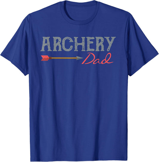 Archery Archer Dad Target Proud Parent Bow Arrow T-Shirt - T-Shirt | Royal