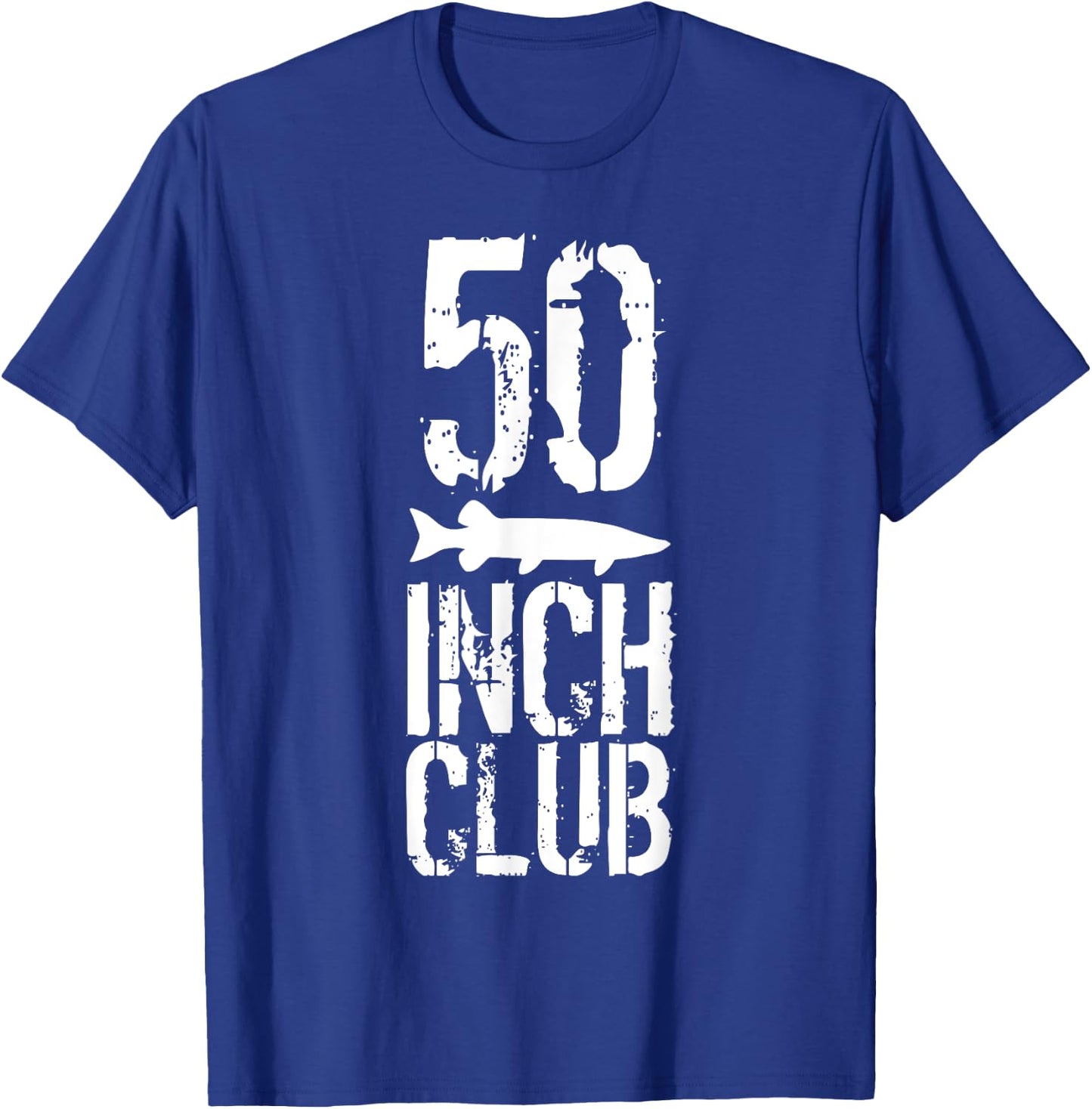 Musky Fishing - 50 Inch Club Muskie Fisherman T-Shirt - T-Shirt | Royal