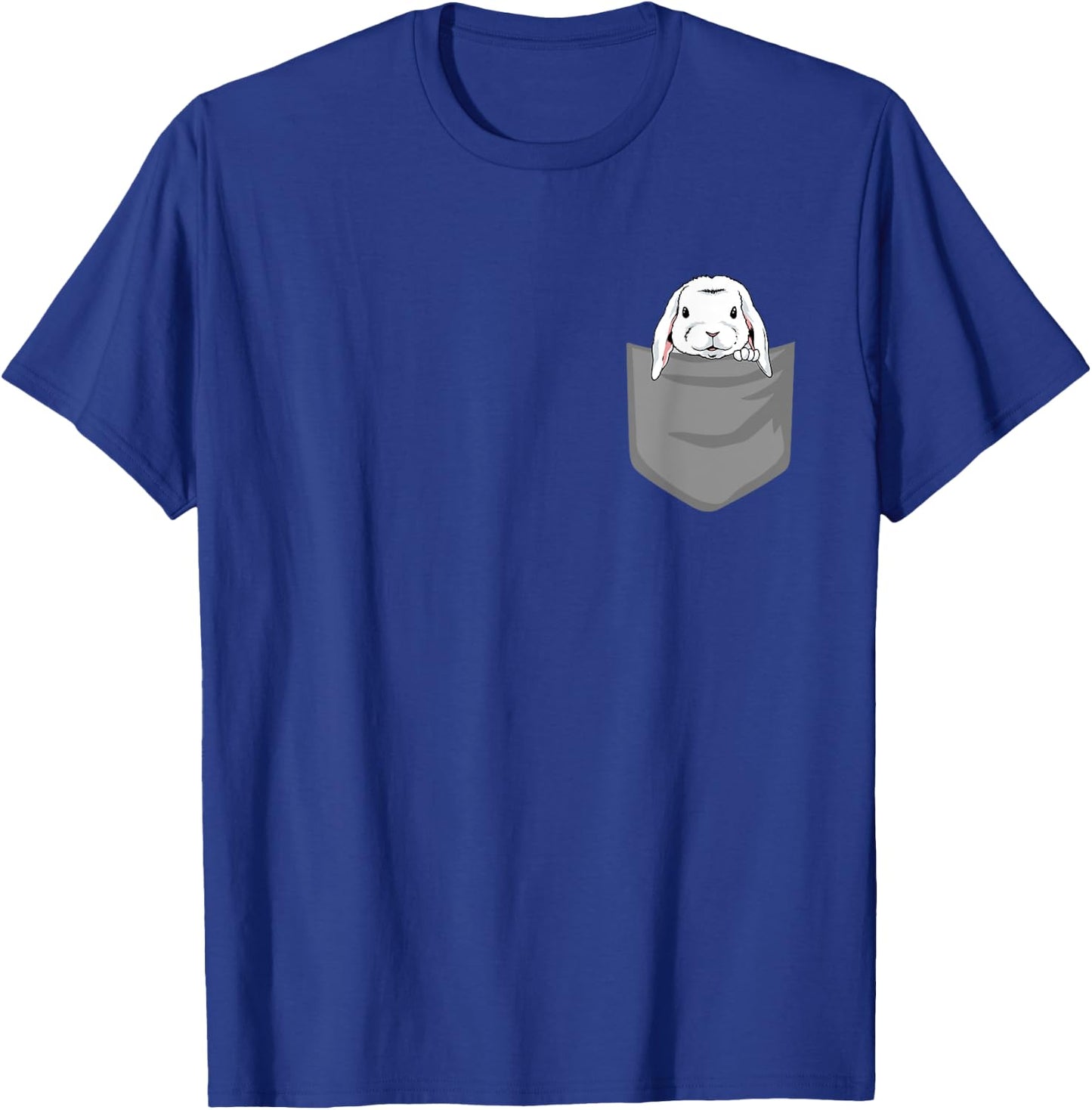 Rabbit in chest pocket, funny rabbit T-Shirt - T-Shirt | Royal