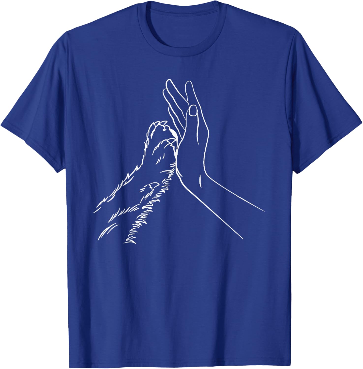 cat katzen motif high five design Men Women T-Shirt - T-Shirt | Royal