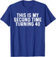 This Is My Second Time Turning 40 Funny 80th Birthday T-Shirt - T-Shirt | Royal