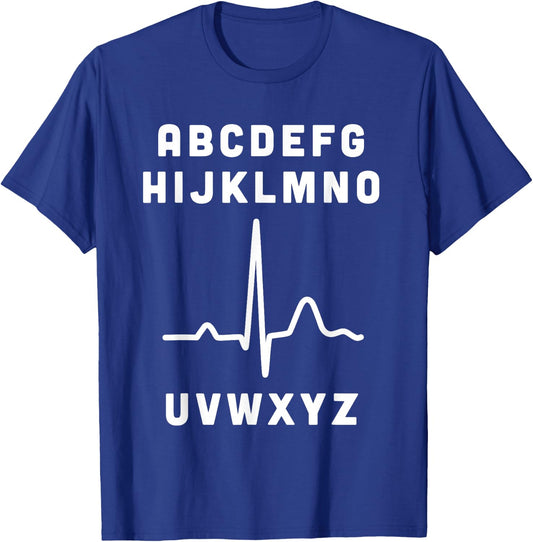 Nurse PQRST Alphabet Funny RN Gift, Nursing Jokes for Nurses T-Shirt - T-Shirt | Royal