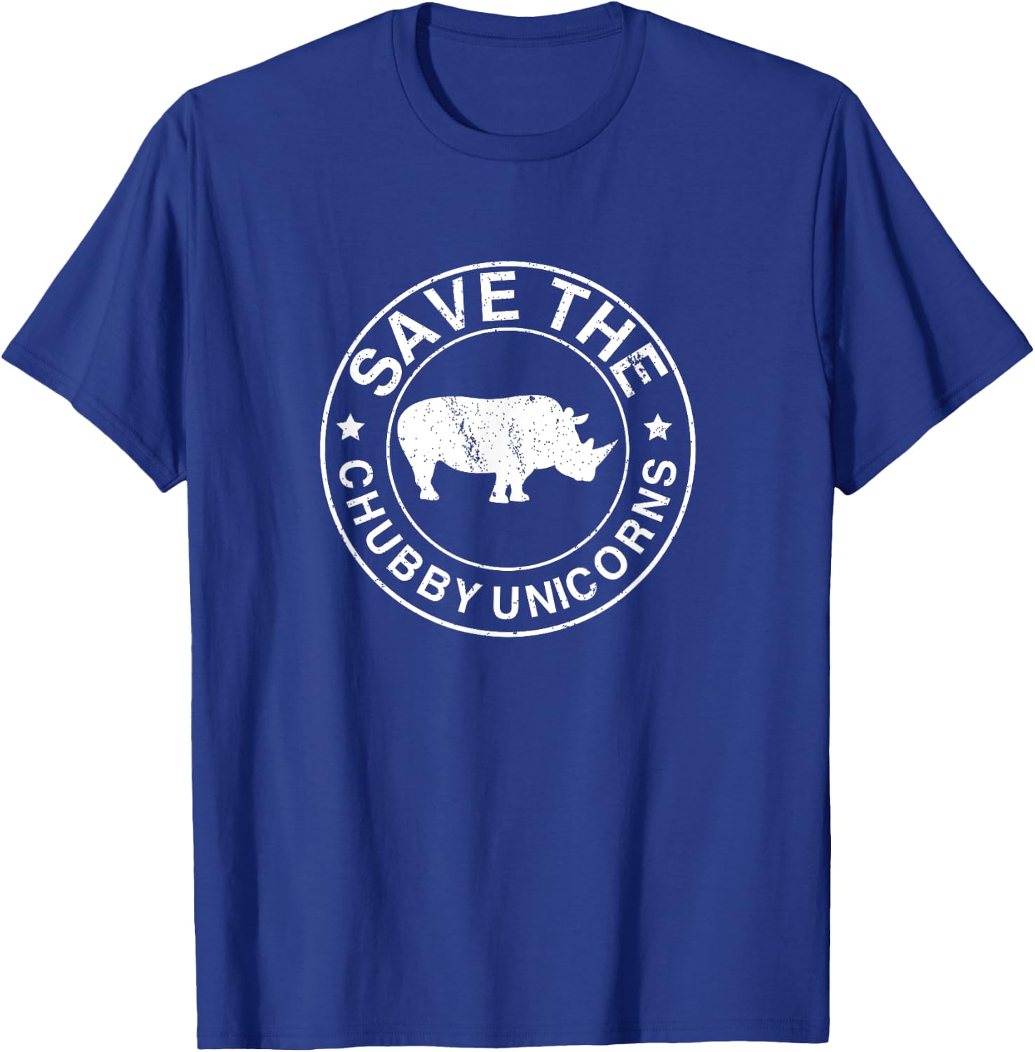 Save The Chubby Unicorns - Rhinoceros Gift T-Shirt - T-Shirt | Royal