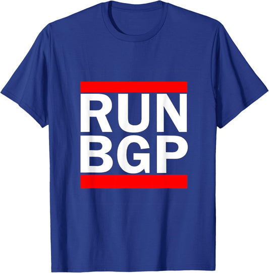Run BGP Network Engineer Funny Computer T-Shirt - T-Shirt | Royal