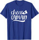 CHEER CAPTAIN, Megaphone with Heart Accent T-Shirt - T-Shirt | Royal