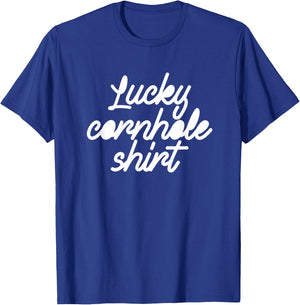 Cornhole Lucky Shirt Retro Bean Bag T-Shirt - T-Shirt | Royal