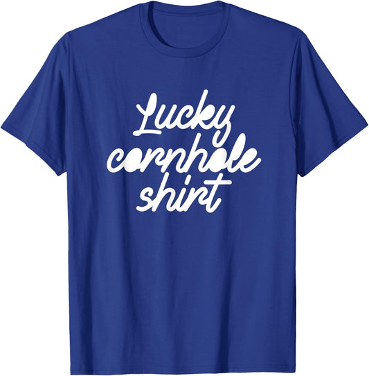 Cornhole Lucky Shirt Retro Bean Bag T-Shirt - T-Shirt | Royal