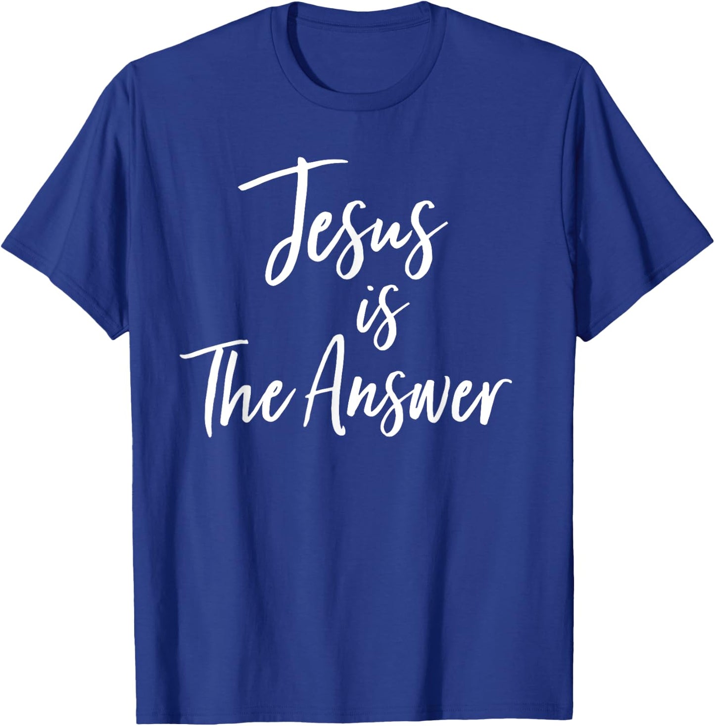 Jesus Is The Answer Grace Inspired Faith Vintage T Shirt T-Shirt - T-Shirt | Royal