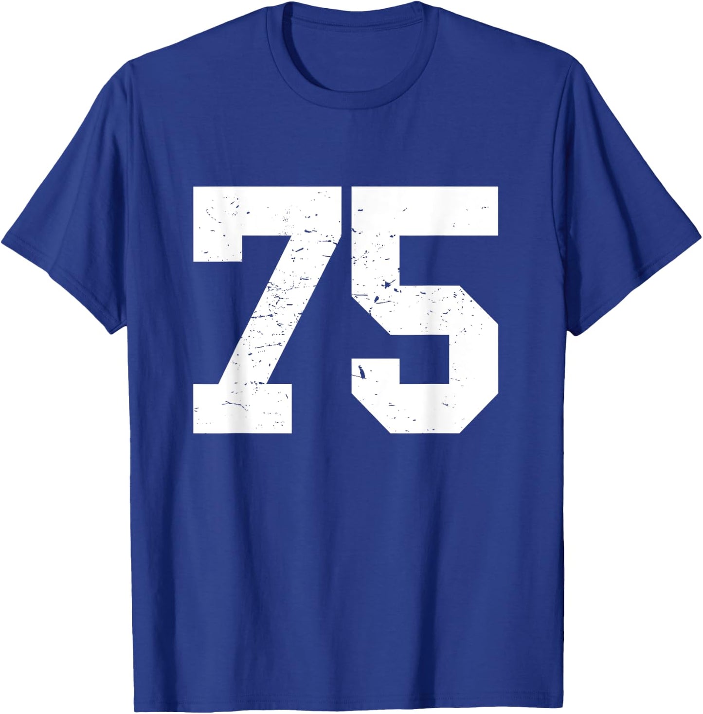 #75 Sports Fan Player T Shirt Number 75 Game Winner Lucky T-Shirt - T-Shirt | Royal