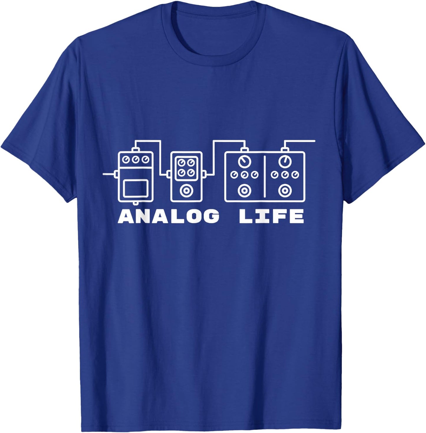 Analog Electric Guitar Effects Pedals T-Shirt - T-Shirt | Royal