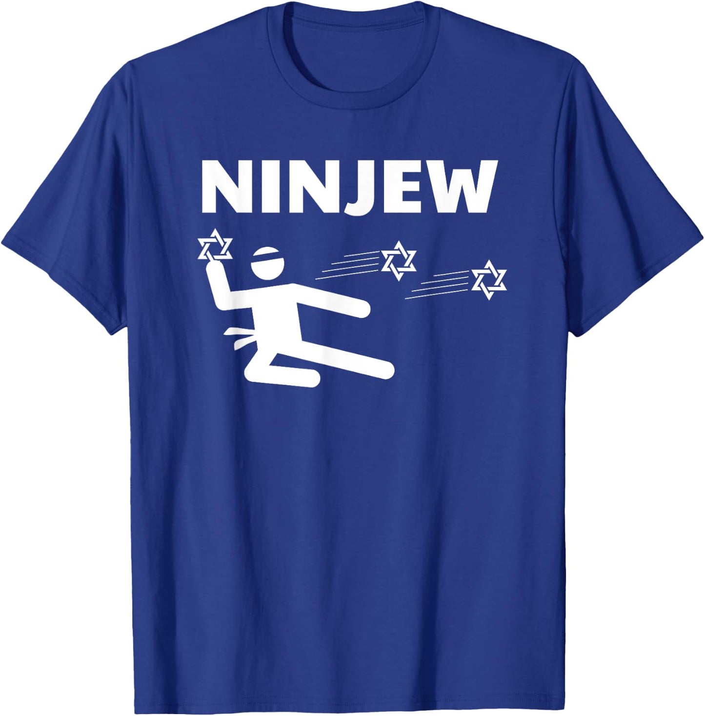 Ninjew Funny Star of David Jewish Ninja T-Shirt - T-Shirt | Royal