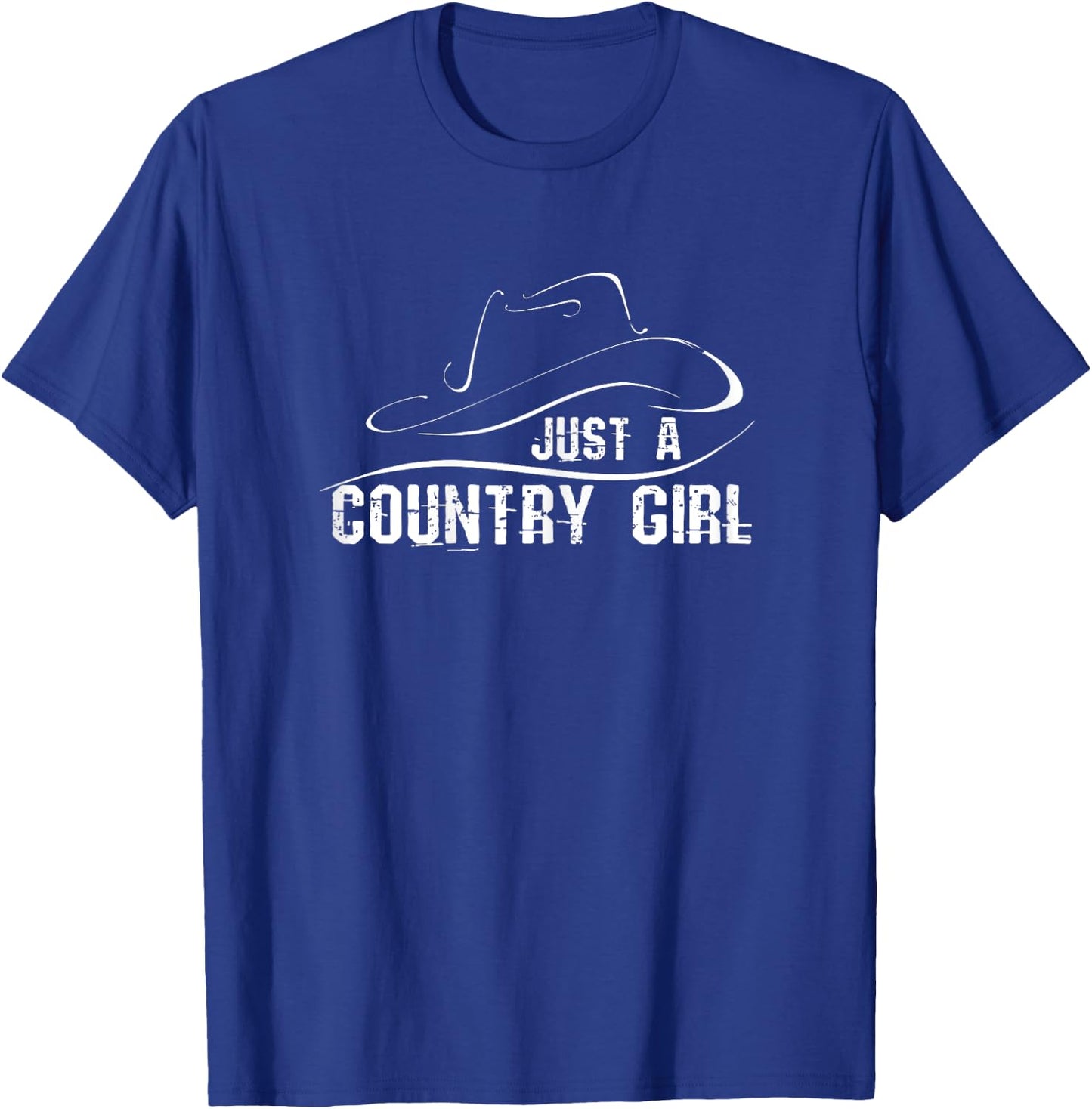 Just a Country Girl Cowboy hat T-Shirt - T-Shirt | Royal