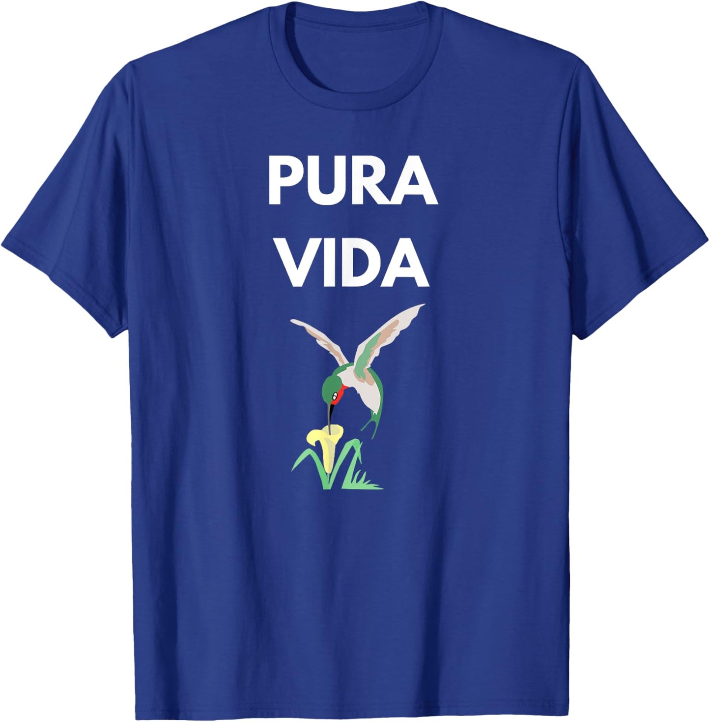 Pura Vida Costa Rica Pure Life Hummingbird T-Shirt - T-Shirt | Royal