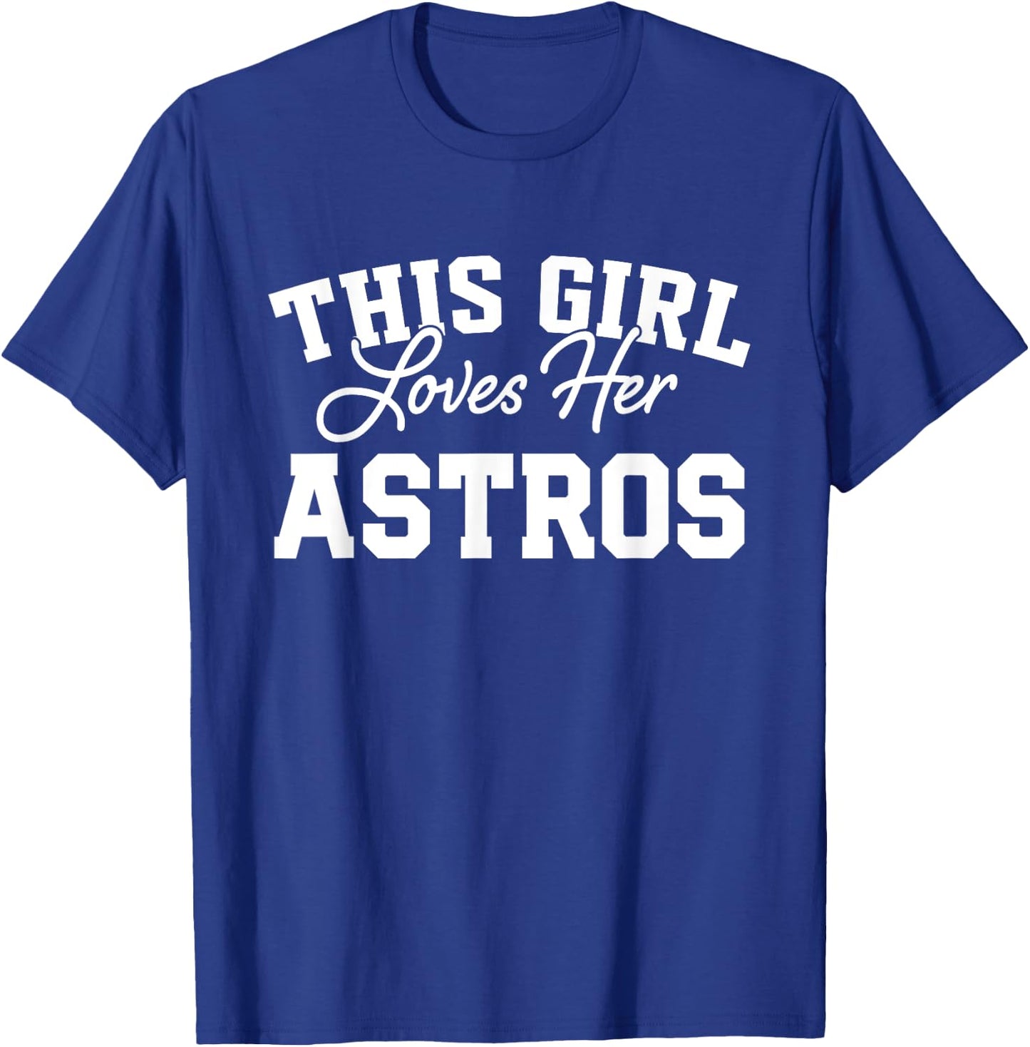 Astros Pinkerton This Girl Loves Her HS T-Shirt - T-Shirt | Royal