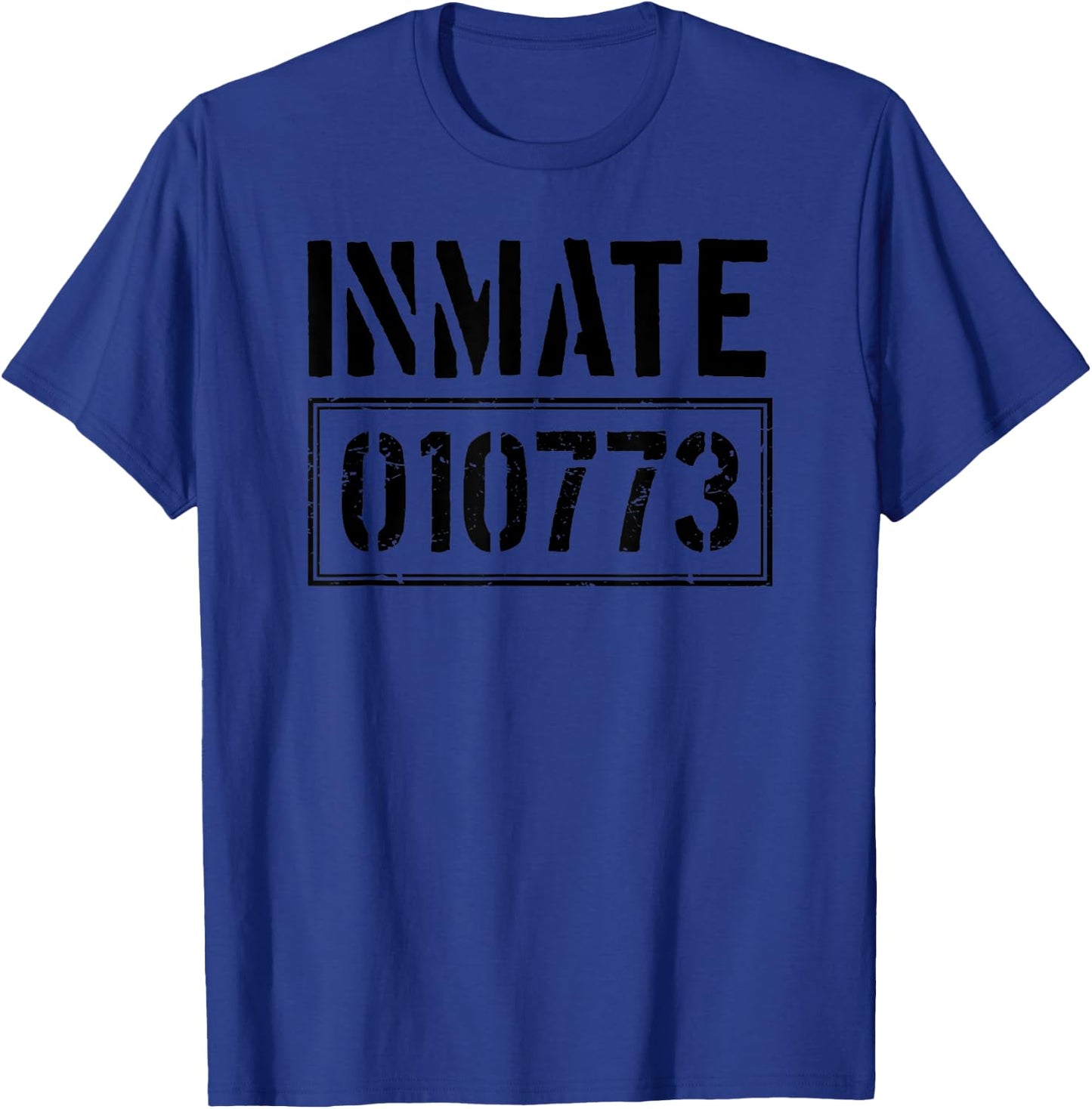 Prison Inmate Funny Jail Halloween Costume T-Shirt - T-Shirt | Royal