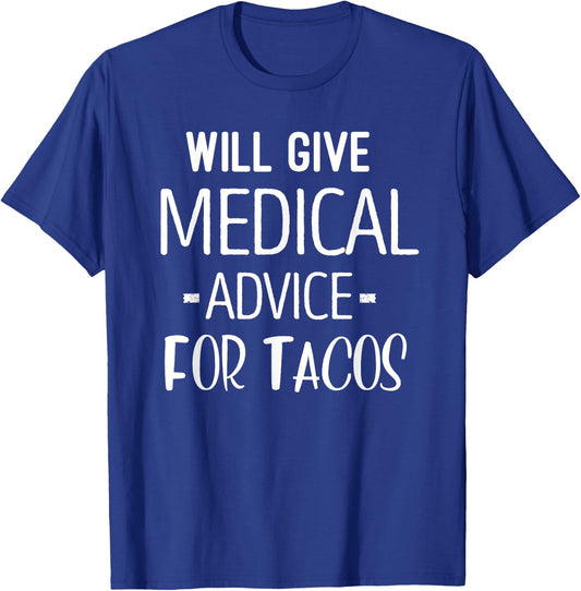 Medical School Shirts Ithry Women's Grey Modern Casual Taco Eating Tuesday Small T-Shirt - T-Shirt | Royal