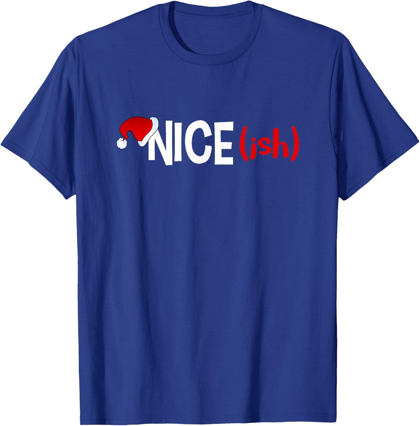 Christmas Angel Gift Shirts Nice (ish) Naughty Funny Christmas T-Shirt - T-Shirt | Royal