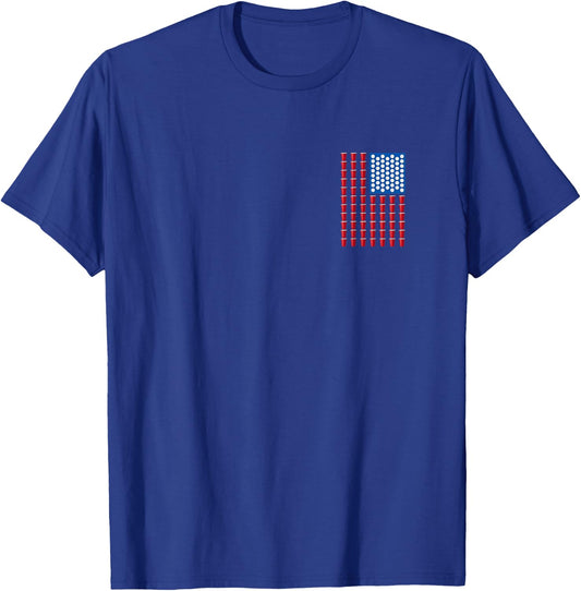 Beer Pong Red Solo Cup American Flag USA Women Men T-Shirt - T-Shirt | Royal