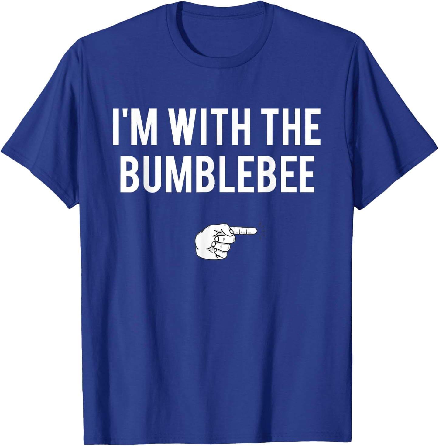 I'm With Bumblebee Halloween Costume Party Matching Couples T-Shirt - T-Shirt | Royal