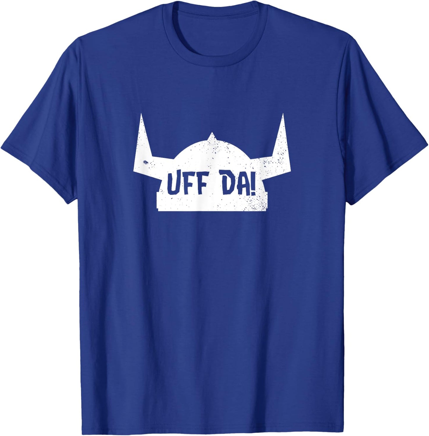 Scandinavian Uff Da! Vintage Distressed T-Shirt - T-Shirt | Royal