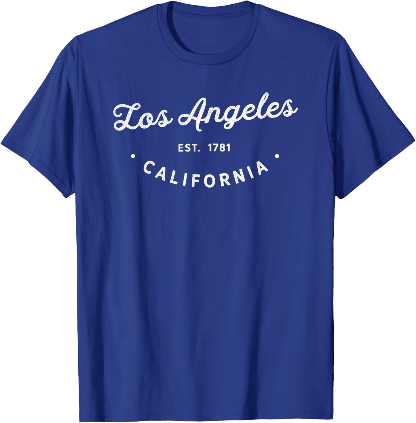 Classic Retro Vintage Los Angeles California LA 1781 USA T-Shirt - T-Shirt | Royal