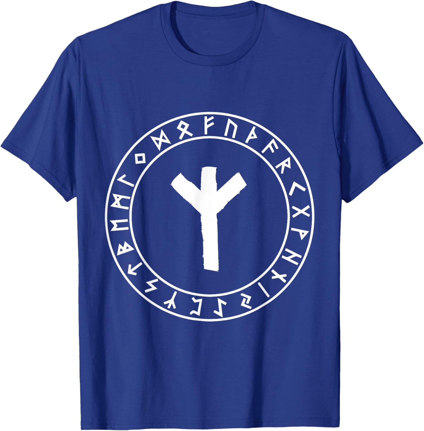 Norse Mythology Edda Runes Futhark Shirts Algiz Rune Viking Rune Norse Pagan Clothes Wicca Witchcraft T-Shirt - T-Shirt | Royal