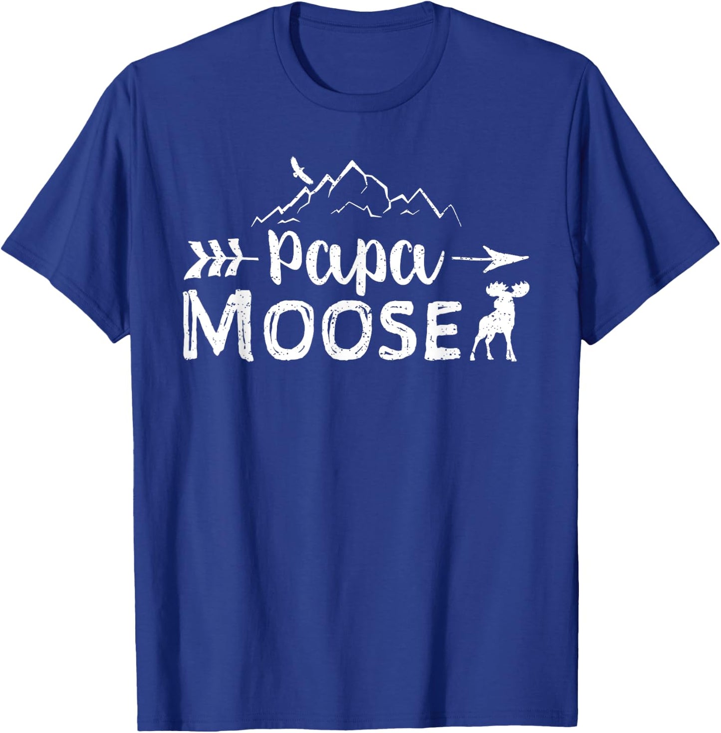Papa Moose Shirt Matching Family Mama Papa Moose Camping T-Shirt - T-Shirt | Royal